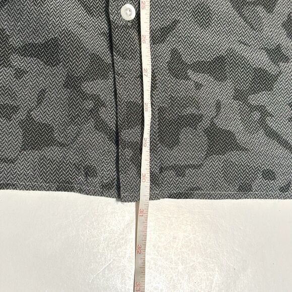Allen Edmonds Shirt Mens Size XL Button Up Long Sleeve Grey Camouflage Print - Picture 6 of 8